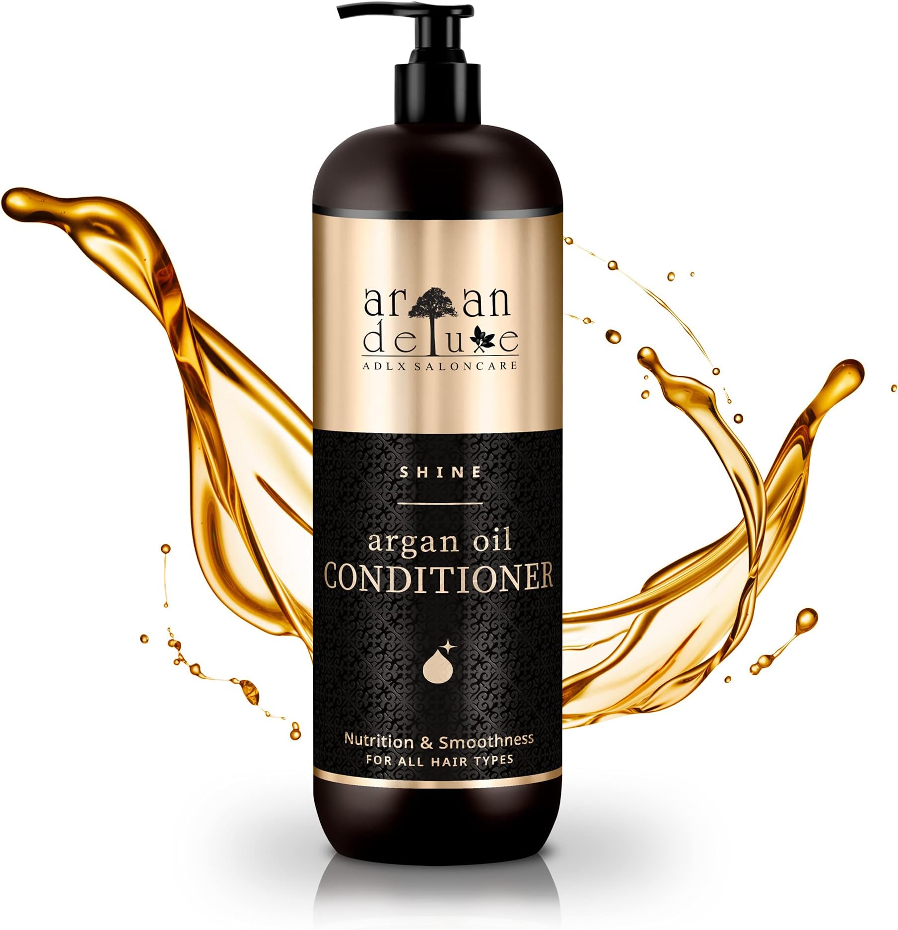 Argan Deluxe Conditioner in professional quality 33.8 fl oz - highly nourishing with argan oil for smoothness and shine
