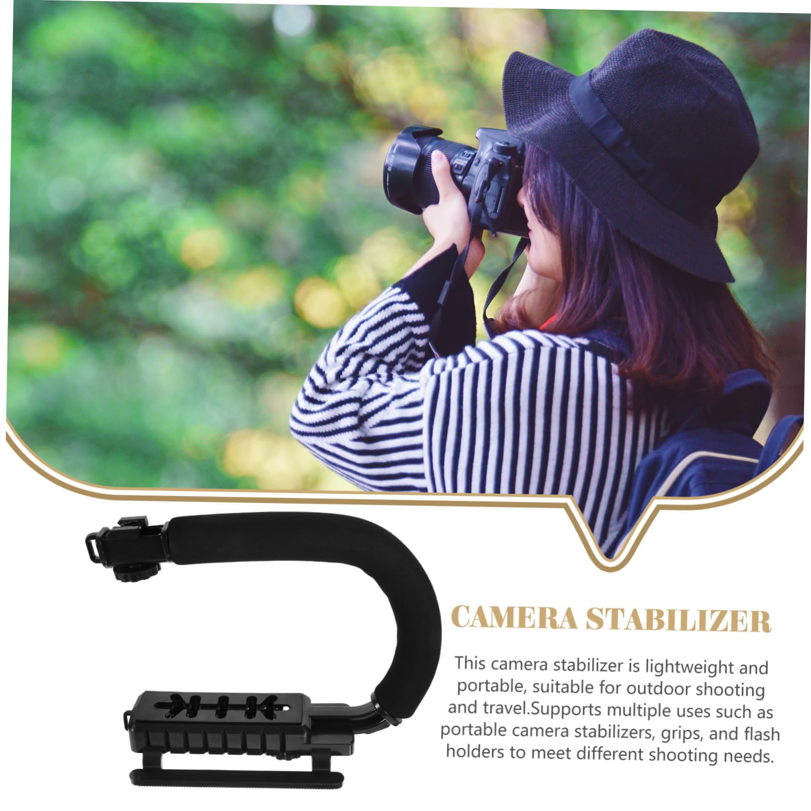 Hemobllo Stabilizzatore Per Fotocamera Portatile Con Maniglia Ergonomica Supporto Gimbal Per Dslr Compatibile Con Attrezzature Da Ripresa Design Shaped Per Stabilità e Durabilità