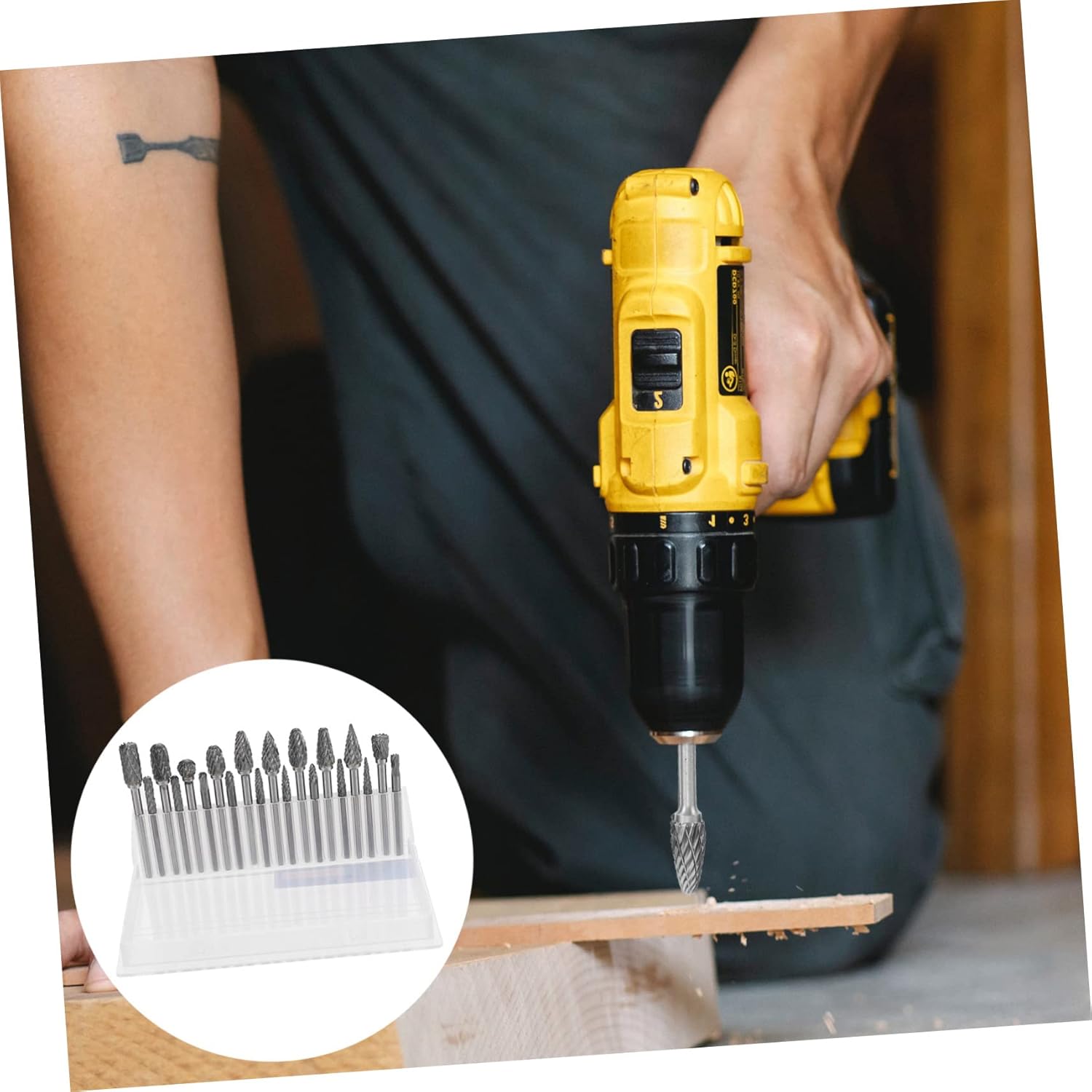 Unomor 3sets Rotary Tool Bits File Bits Grinding Polishing Versatile for PCB Precision Parts Processing