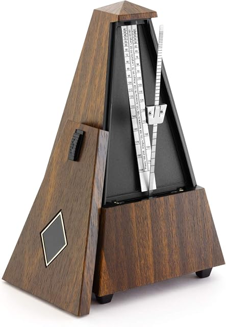 Theodore Wooden Mechanical Metronome - Classic Pyramid Style - Ideal for use with Keyboards and Pianos