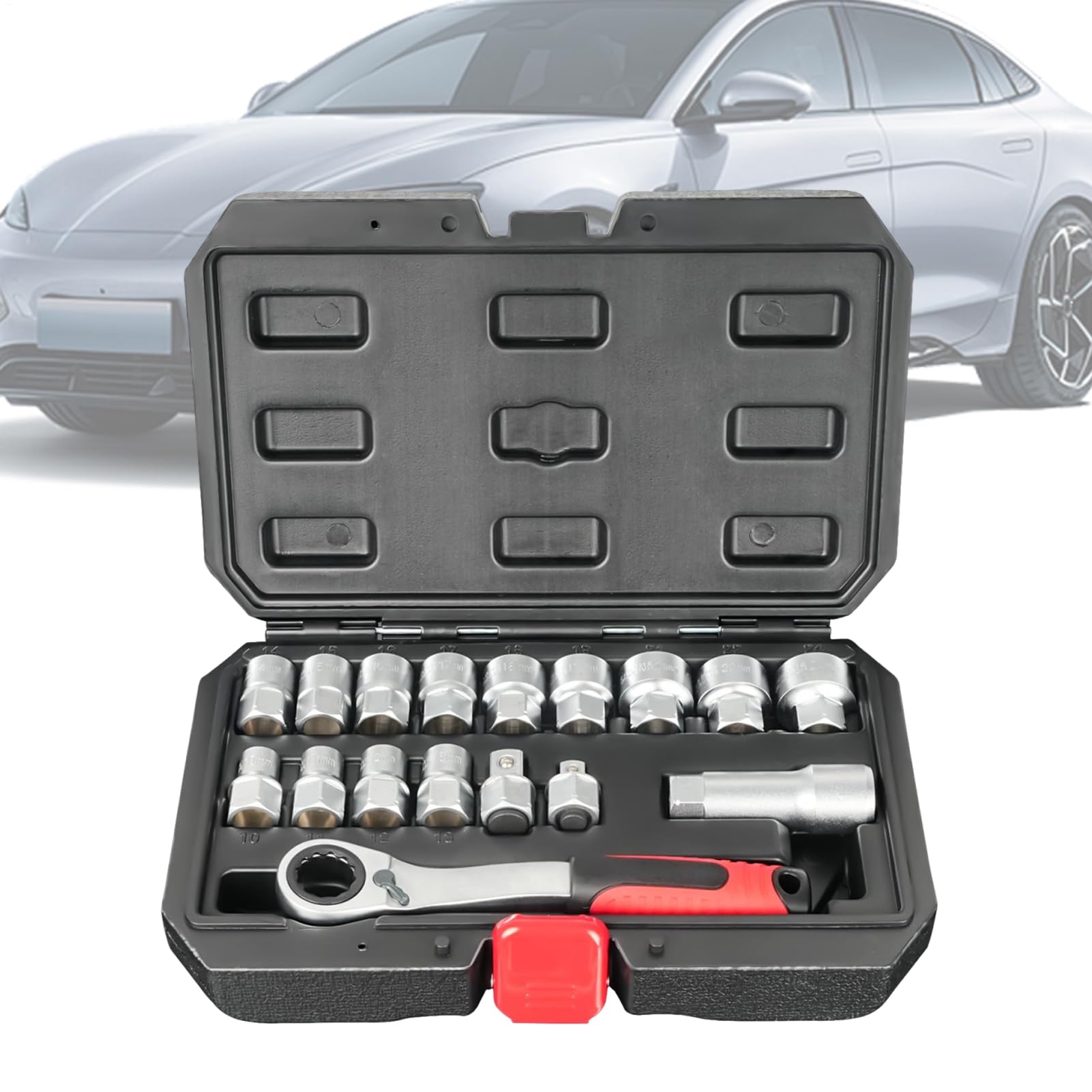 Set Bussole A Cricchetto Kit Attrezzi Manuali Compatto Portatile | Set di Attrezzi a Per Manutenzione Veicoli, Riparazione Elettrodomestici, Impianti Idraulici, Tubazioni, Quadri Elettrici