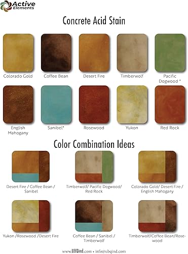 Miniatura 2 de Paquete de 4 unidades de manchas de ácido para concreto – Colores de manchas de concreto – Desert Fire (rojo, marrón, terracota) contenedores de 4 –