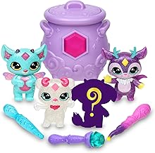 Magic Mixies - Magic Mixlings Mega Pack, Magic Cauldron and 4 Mixies Shiny Dolls, 1 Surprise Figure, 3 Magic Wands, Collectible Toys, Boys and Girls +4 Years, Famous (MG002000)