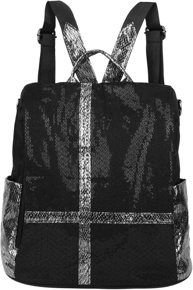 reversible sequin backpack