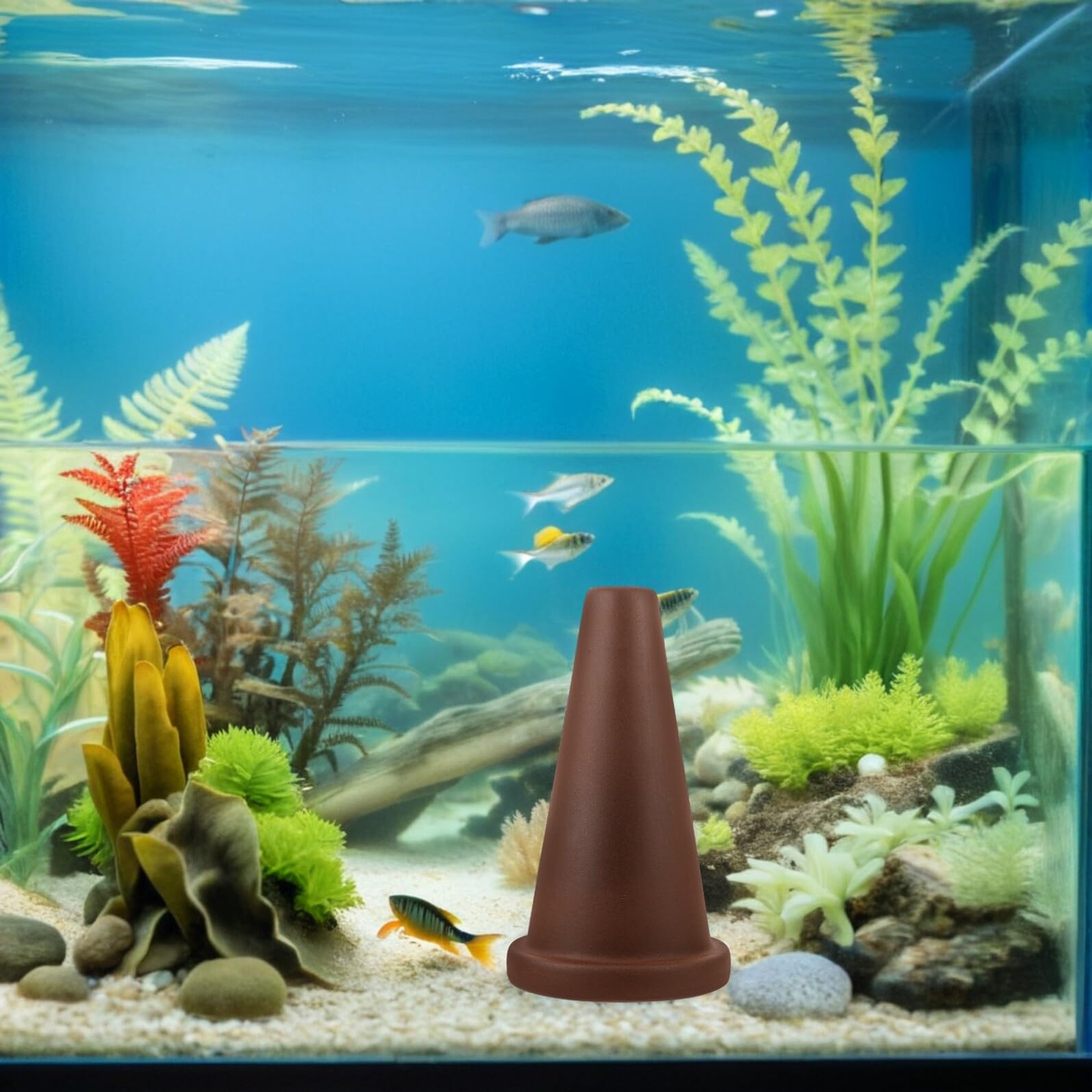 Cono de Desove de Cerámica Morada para Acuario 2 Piezas
