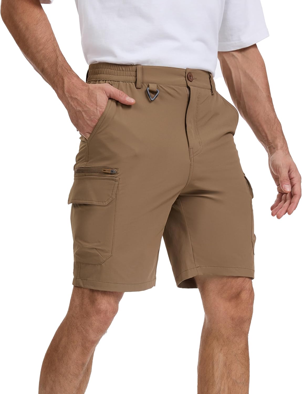 NATUVENIX Cargo Shorts for Men Stretch Mens Hiking Shorts Quick Dry Tactical Shorts with 7 Pockets for Fishing Work
