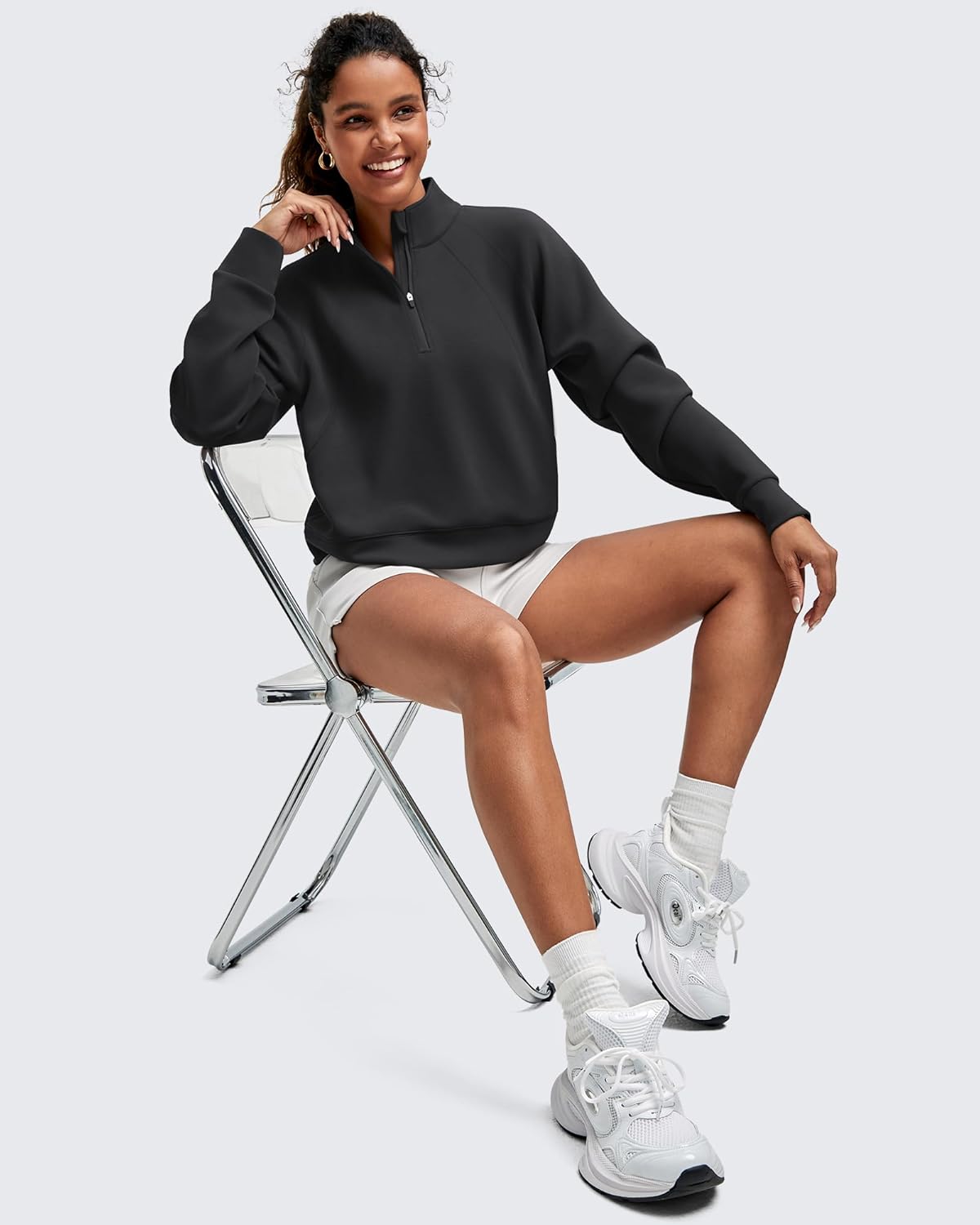 G4Free Smoofit Modal Soft Women's Sweatshirts Half-Zip Pullover Mock Neck Casual Tops with Pockets - Image 7