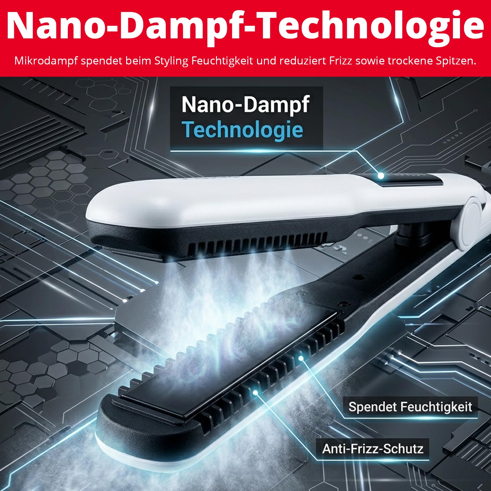 Trisa Steam Style Pro Dampfglätteisen Nano-Dampf Keramik 150-230°C Weiß
