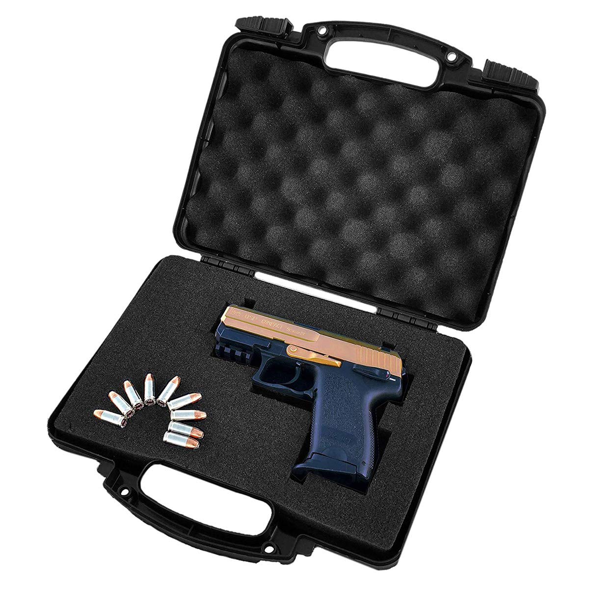 Merdia Custodie per pistola a pistola Custodia per pistola con chiusura a chiave Custodia protettiva in schiuma leggera Rivestimenti Custodia protettiva Leggero Facile da trasportare