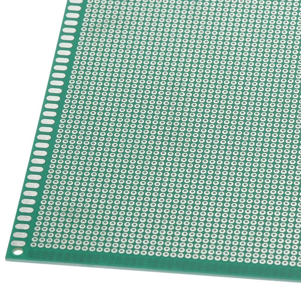 1Pc Prototype PCB Board, Universal Tinned Printed Circuit Protoboard, 18X30cm Solderable Breadboard for DIY Electronics Experiments, Green