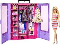 Barbie Fashion & Beauty Conjunto de Brinquedo Novo Armário de Luxo com Boneca 3 anos