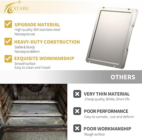 Miniatura 5 de Bandeja de migas de acero inoxidable 304 de repuesto para freidora de aire Ninja Foodi DT200 DT201 DT251 Bandeja de goteo Ninja XL Pro Air Fry Horno