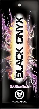 Power Tan Black Onyx Sunbed Tanning Accelerator 20ml Tube   Fast Dark Tan Lotion with Aloe Vera, Vitamin E, Chamomile, Tingle Complex & Hydrating Citrus Scent