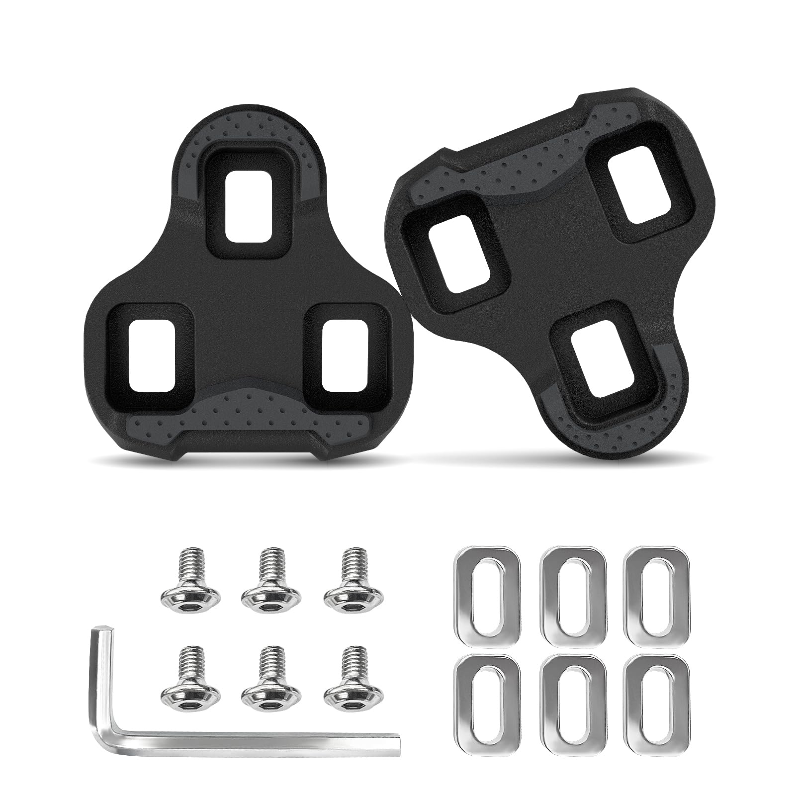 MZYRH Bike Cleats Compatible with Look KEO Cleats, 4.5 Degree Float,Bicycle Cycling Cleats Set for Indoor & Road Cycling
