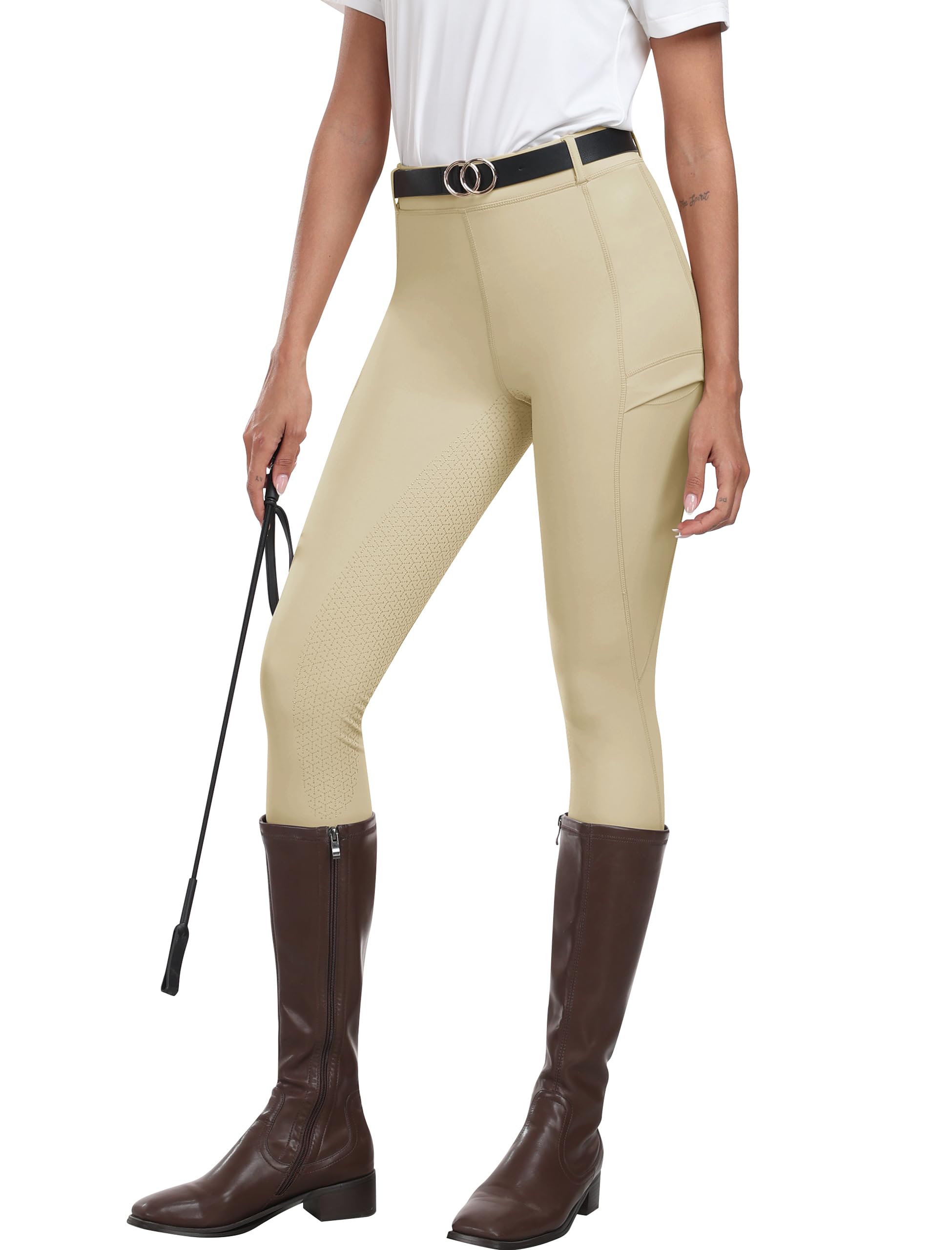 MoFiz Pantalones Hipica Mujer Pantalones Ecuestres Silicon Full Seat Mallas Equitacion Pantalones para Verano — view 10