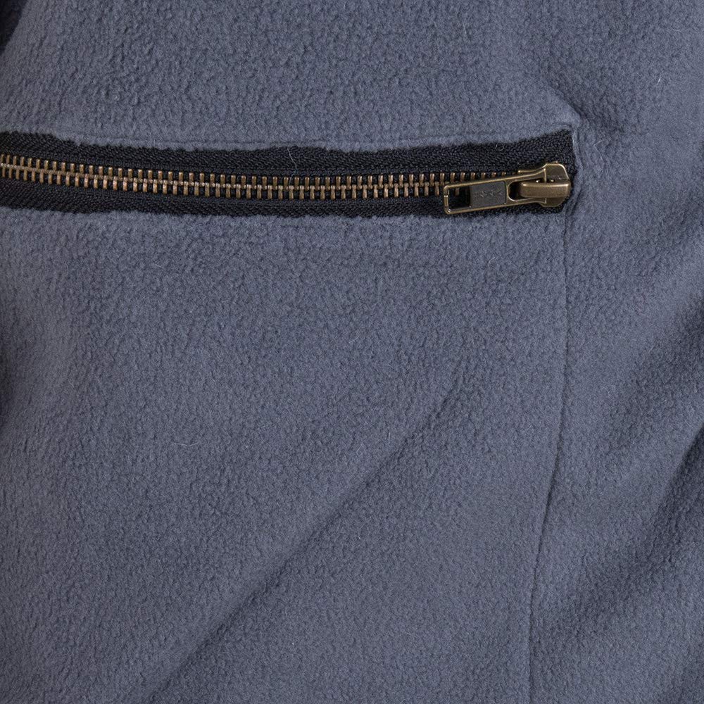 SHAKALOHA - Unifarbene Strickjacke Wolljacke mit Kapuze für Herren - Navigator in grau - im fairen Wettbewerb in Nepal hergestellte Wolljacke mit fleecegefütterter Kapuze