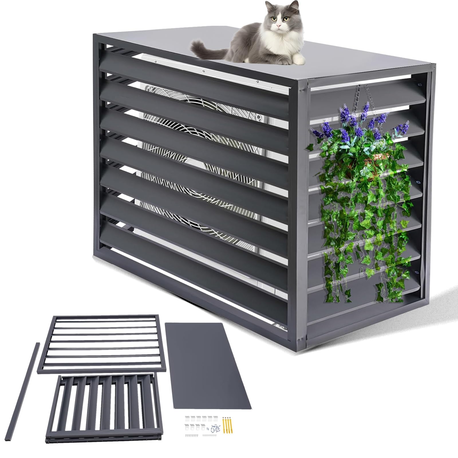 Copricondizionatore Per Esterno Alluminio Copri Condizionatore Da Esterno Balcone Porta Piante Rack Copertura Climatizzatore Esterno Copri Motore Condizionatore Proteggere Dal Sole E Dalla Piog