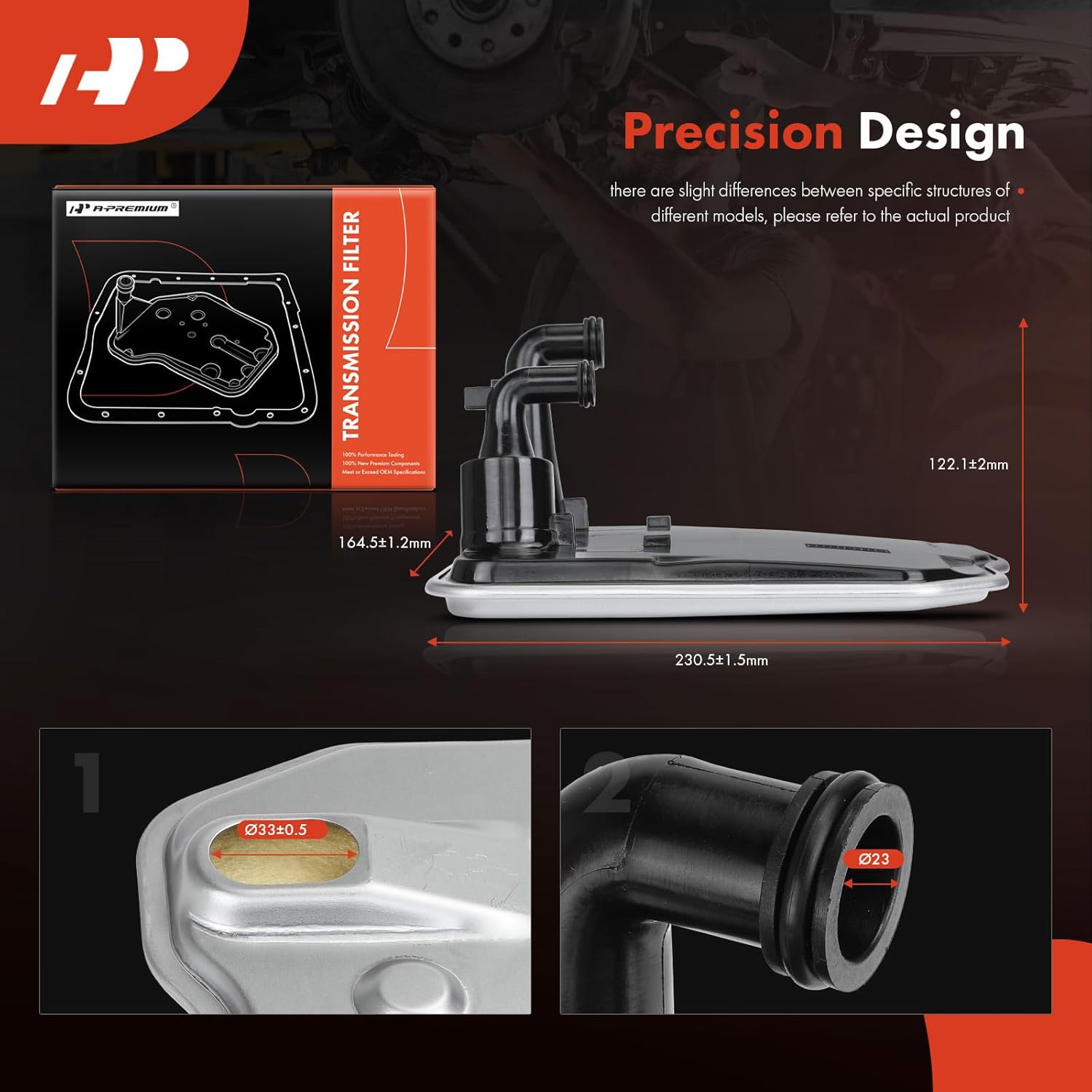A-Premium Automatic Transmission Fluid Filter with Pan Gasket, Compatible with Mercedes-Benz CLA250 2014-2023, CLA35 AMG 2020-2023, CLA45 AMG 2014-2019, GLA250 2015-2019, GLA45 AMG, A220, A35 AMG