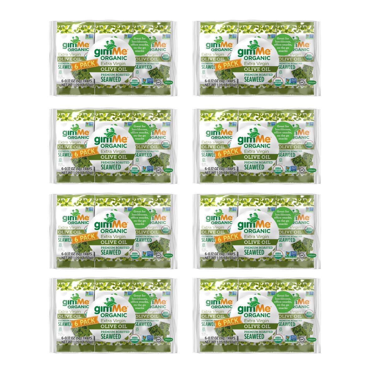 gimMeSeaweed Organic Roasted Seaweed Sheets, 8.16 OunceUSDA Organic