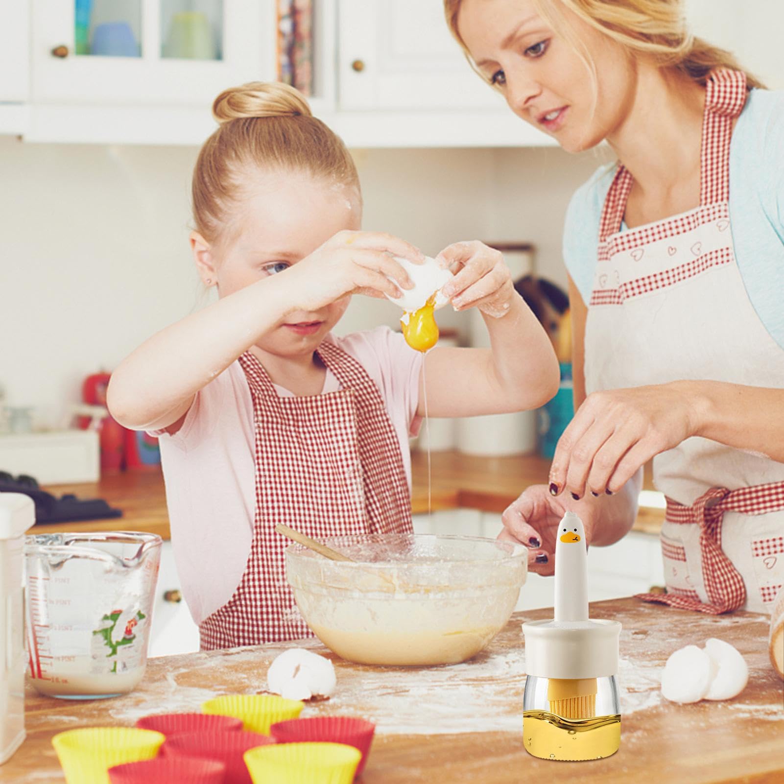 Pinceau à Huile Pour La Cuisine Avec Réservoir - En Silicone Résistant à La Chaleur - Parfait Pour Cuisiner, Griller Et Le Camping - 7
