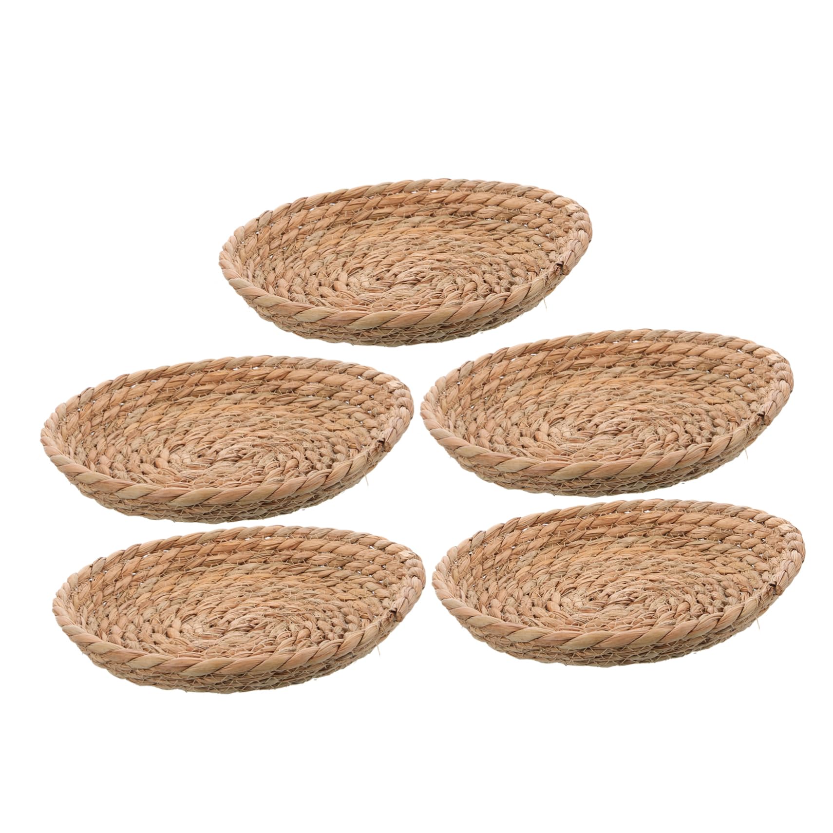 GANAZONO 5Pcs Woven Bird Nest Straw Nest for Animals Bunny Cage Accessories Multi Functional Nest for Pigeons Rabbits and Birds Easy to Clean and Maintain
