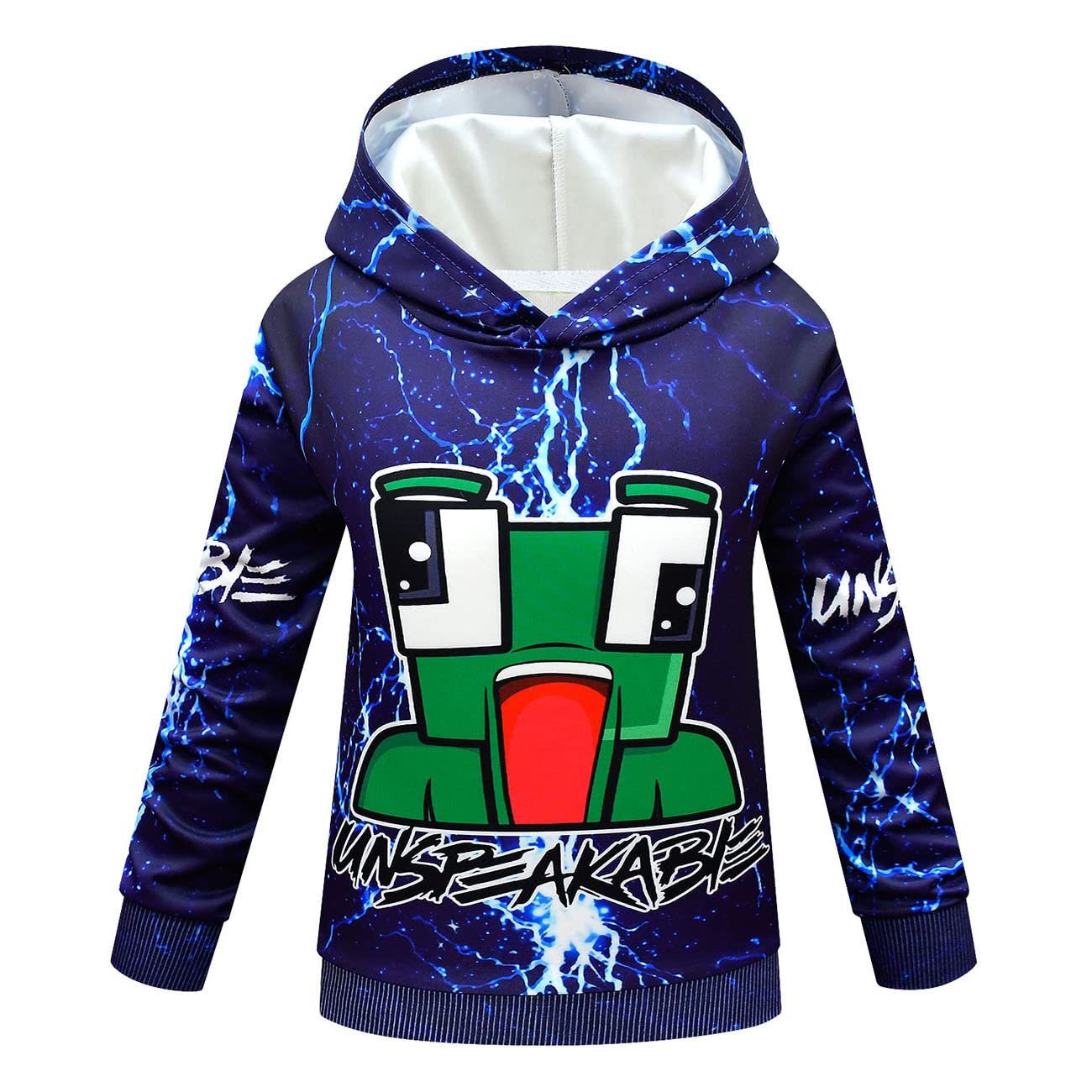 Boys Girls Youtuber Gamer Merch Hoodies 3D Cool Hoody Funny Pullover Sweatshirts Long Sleeve Hooded Jumpers 4-13 Years