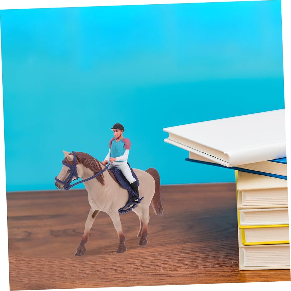 馬と騎手の置物 Amazon.co.jp: NULYLU シミュレーション 騎手 装飾品 模型 馬 馬