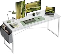 Vista 75 de Cubiker Escritorio para computadora, escritorio pequeño de oficina en casa de 32 pulgadas para espacios pequeños, estilo moderno y simple