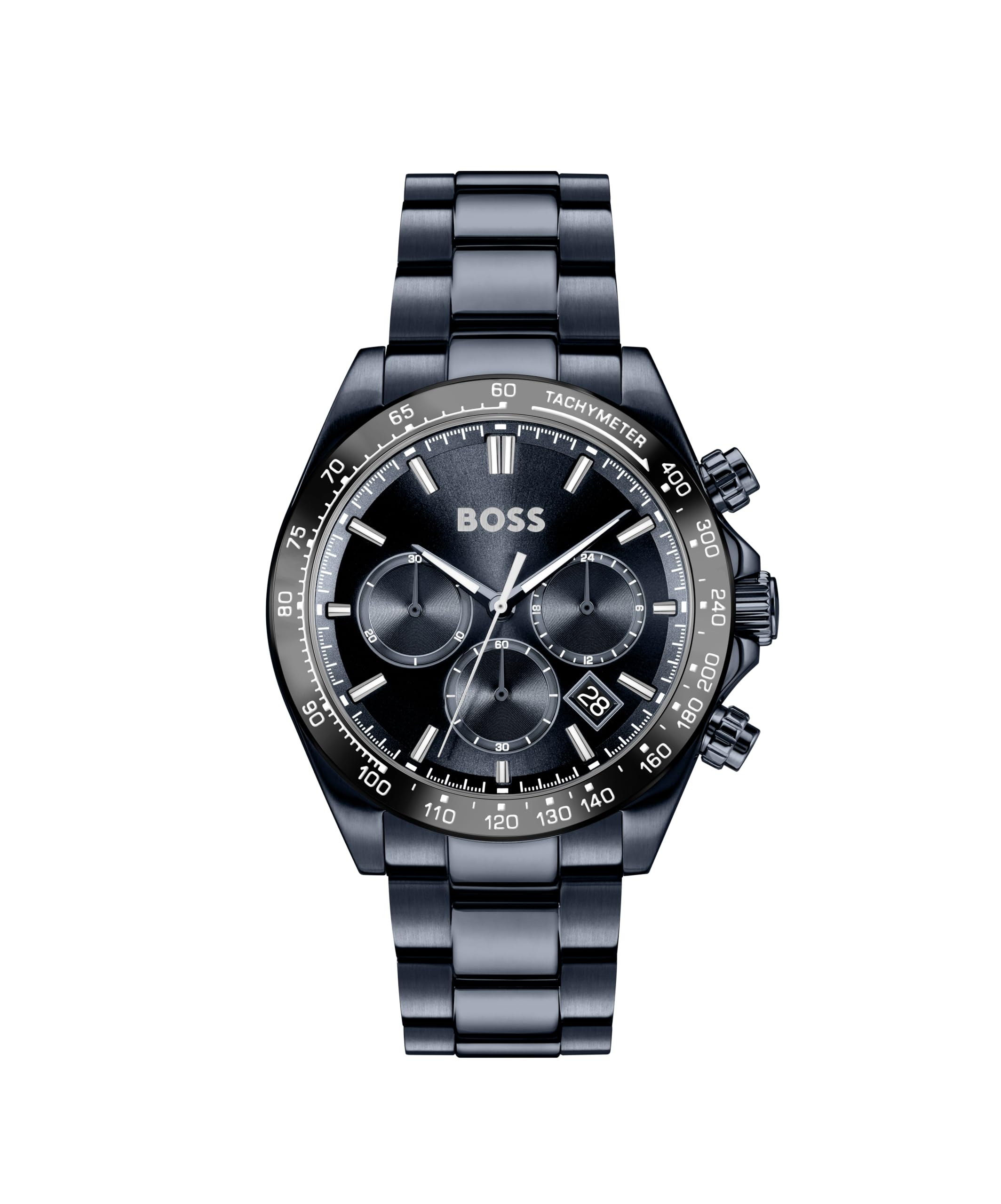 BOSS Gents Hero Ip Bracelet Watch, Blue, Men