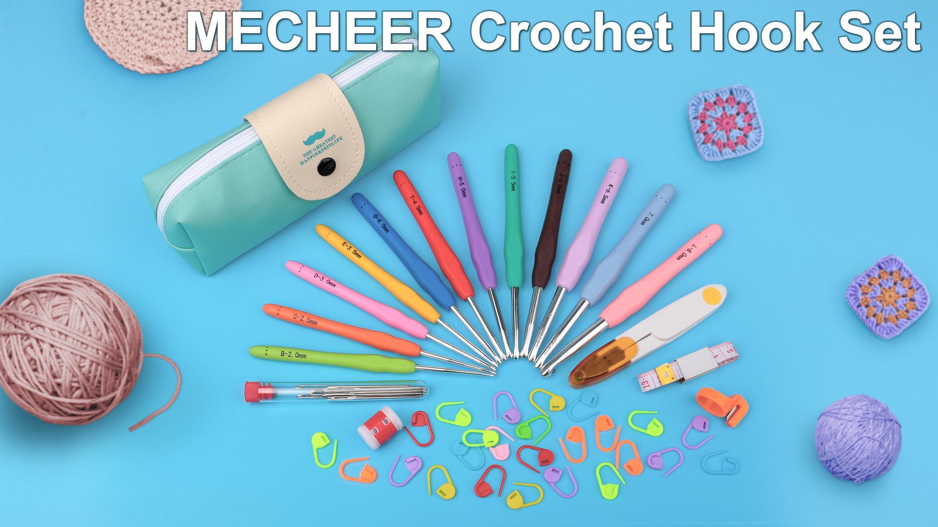 Amazon.com: MECHEER Crochet Hooks 12 Sizes Crochet Hook Set, 51