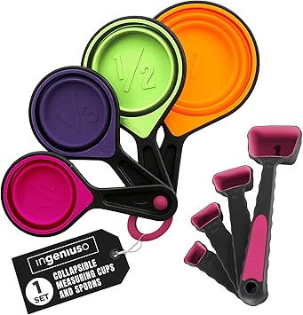 Collapsible Measuring Cups and Nesting Spoons