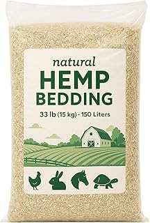 CountryMax Super Absorbent Hemp Bedding – 33 lb Bag (150L / 5.2 cu ft) – Low Dust, Natural Odor Control, Eco-Friendly Pet Bedding for Chicken Coops, Rabbits, Horses & Reptiles