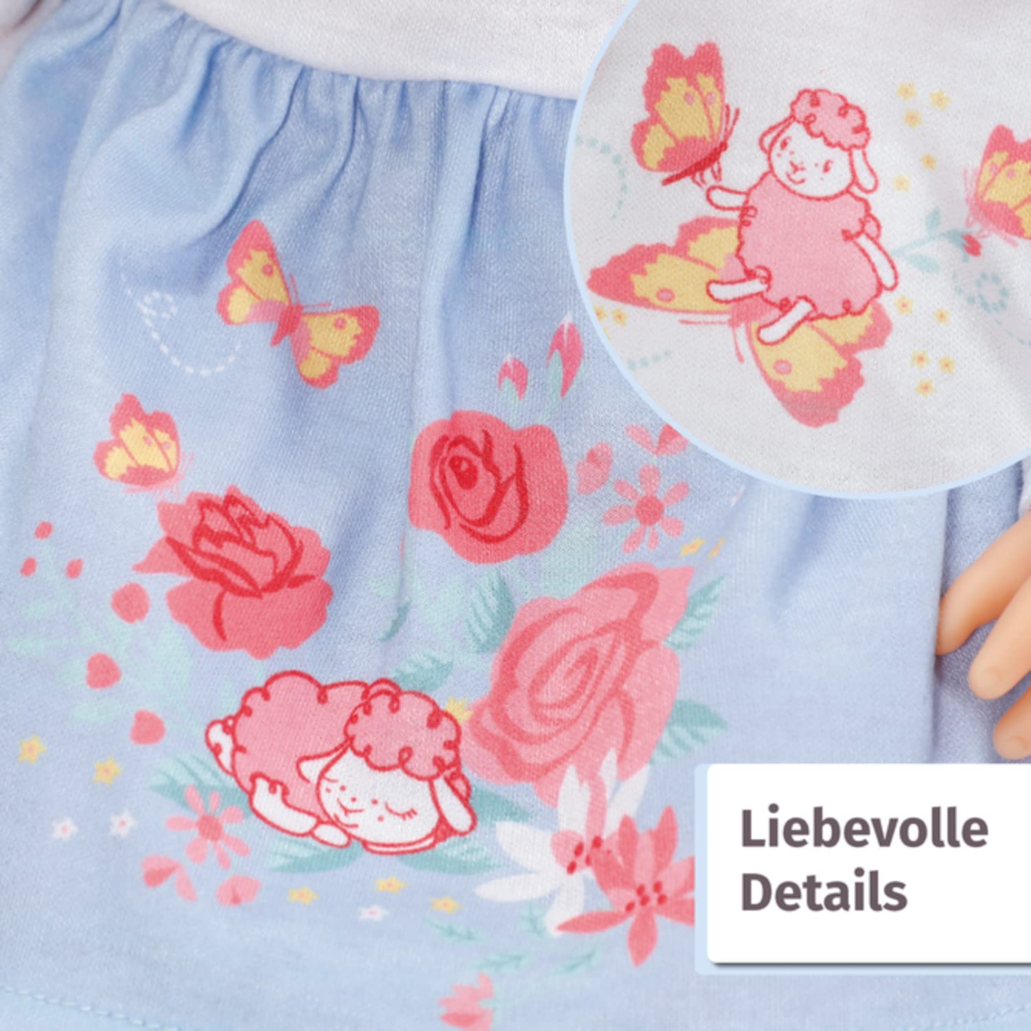 Baby Annabell Sophia brünett 43cm, weiche Puppe mit Langen braunen Haaren, inkl. Puppenkleidung, Haarband und Bürste, 707234 Zapf Creation