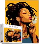 Sugar Skull Woman Portrait Jigsaw Puzzle 1000 Pieces Puzzles for Adults, Graffiti Women Halloween Jigsaw Puzzles for Challenging Family Activity Games DIY Puzzle for Home Wall Decor - 20 x 27 Inches