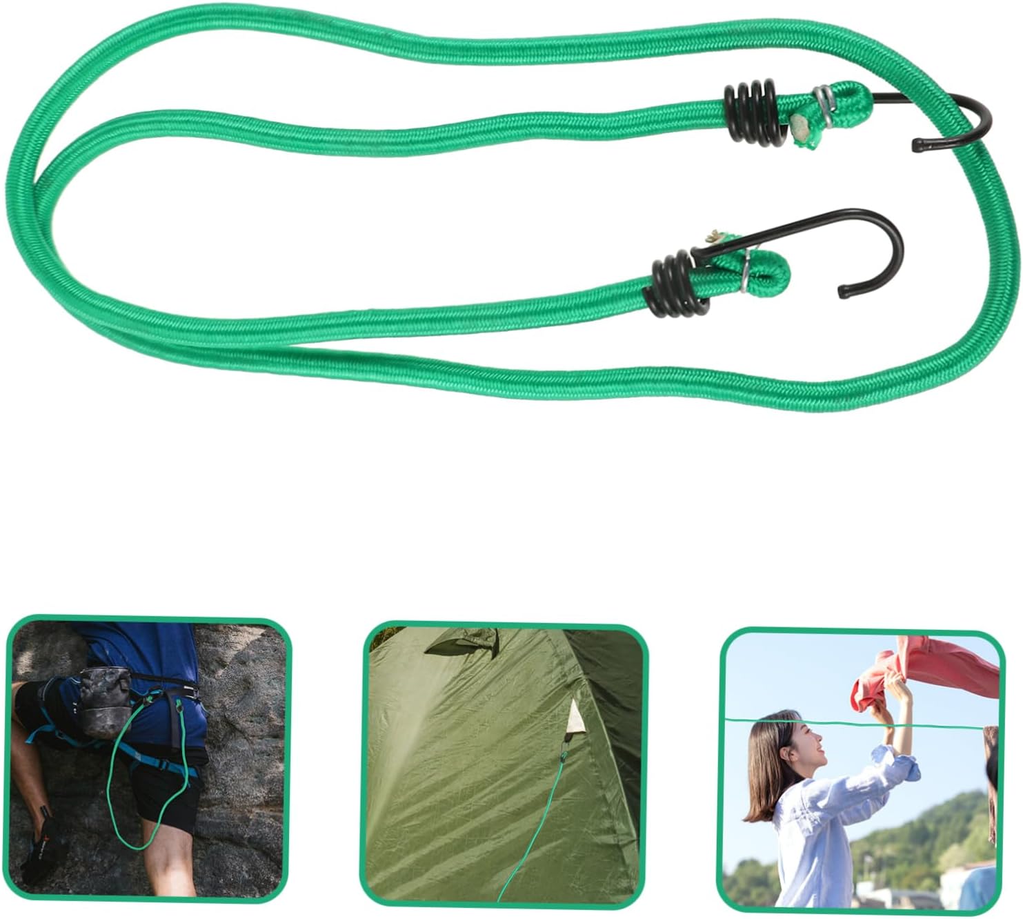 10Pcs Durable Bungee Cords with Hooks Thick Elastic Stretch Ropes for Outdoor Camping Luggage Binding and Versatile Use Lightweight and Portable for Easy Carrying