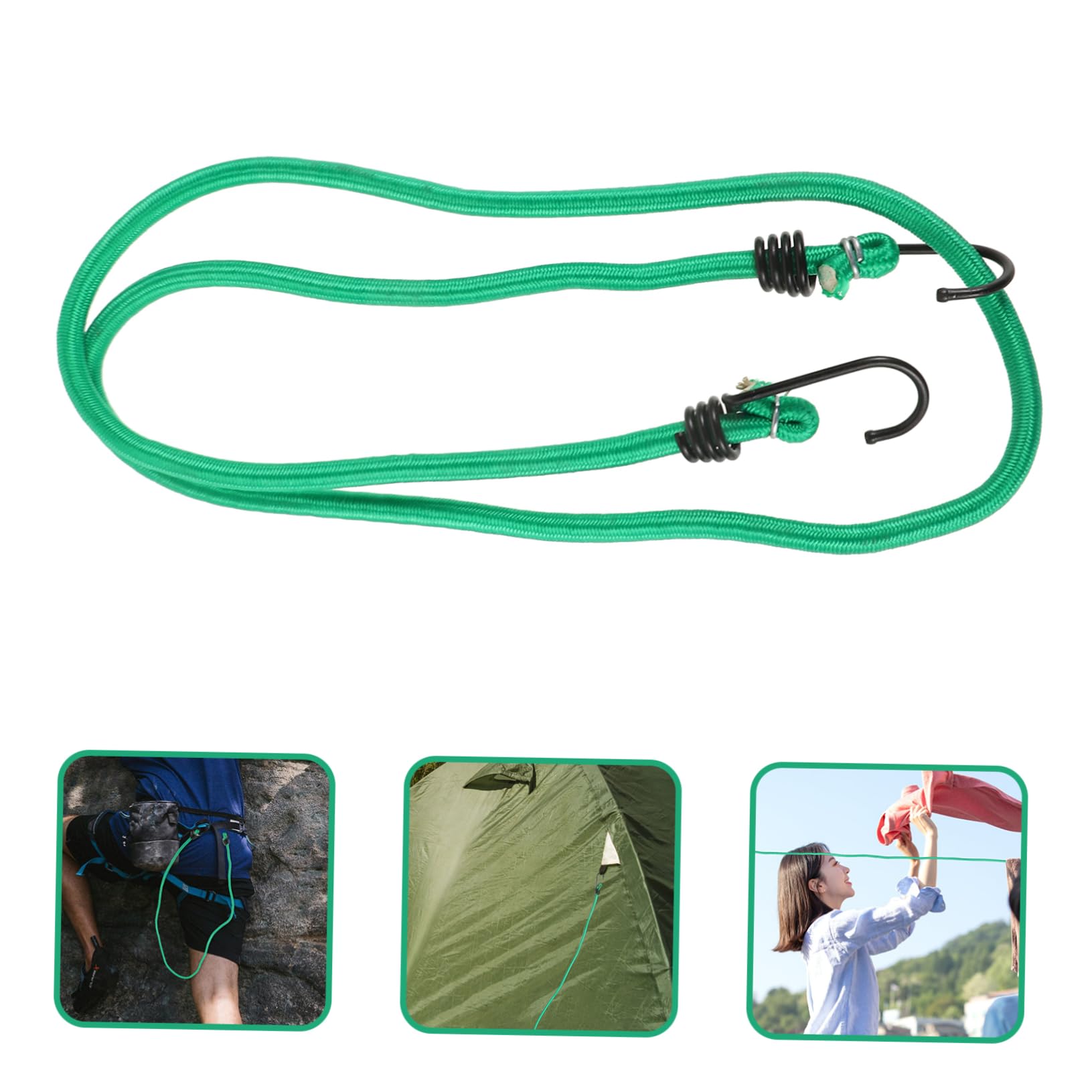 Mipcase 10pezzi Corda Elastica con Gancio Corde Elastiche per Bagagli e Campeggio Alta Elasticità per Ciclismo Arrampicata e Escursionismo Facile da Trasportare e Usare