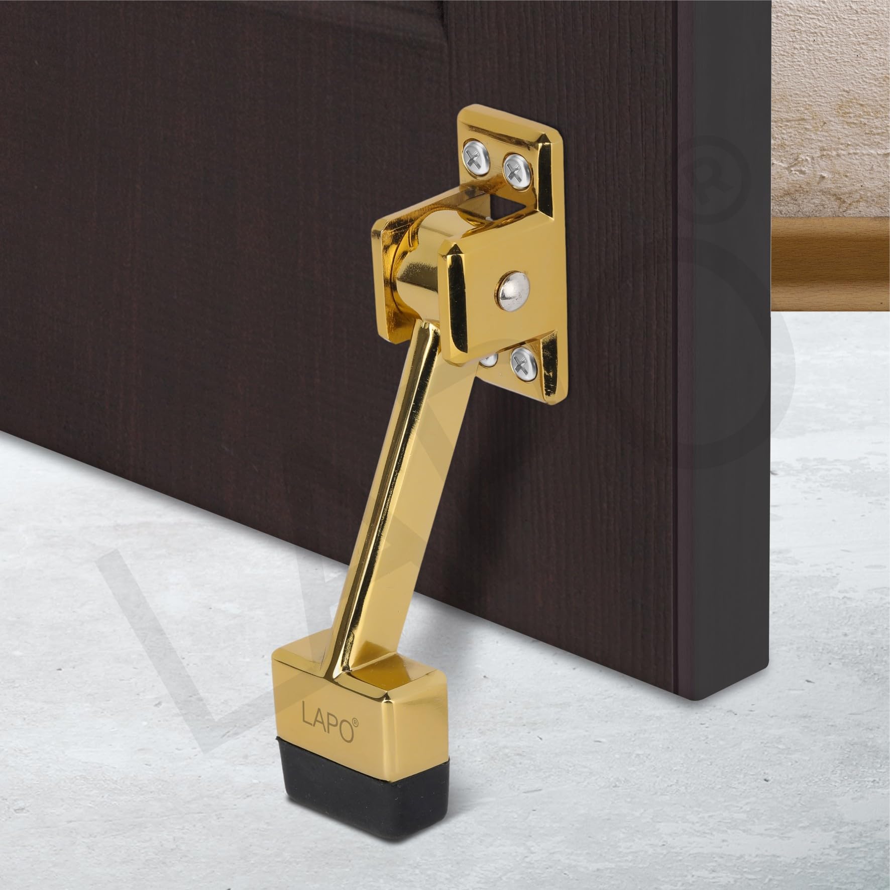 LAPO 1 Pack Premium 5 inch Door Stopper Rubber Powerful Working with Screw | Wooden Door Stoper to Stop Door for All Door Home | Office | Hotel (Gold Finish, Pack of 1) (B0BJ7C1PBV) Amazon Price History, Amazon Price Tracker