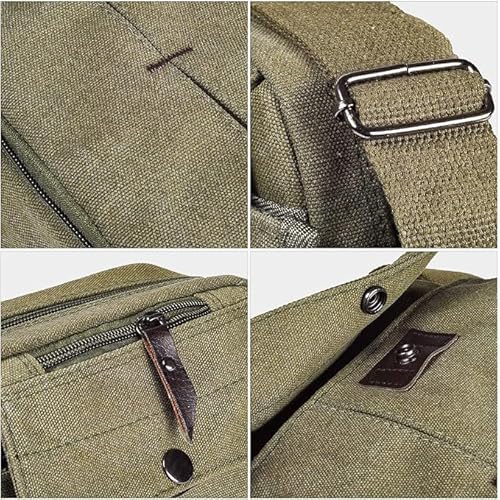 Bolsa mensageiro masculina de lona, bolsa casual de ombro/peito, bolsa de transporte de viagem, bols