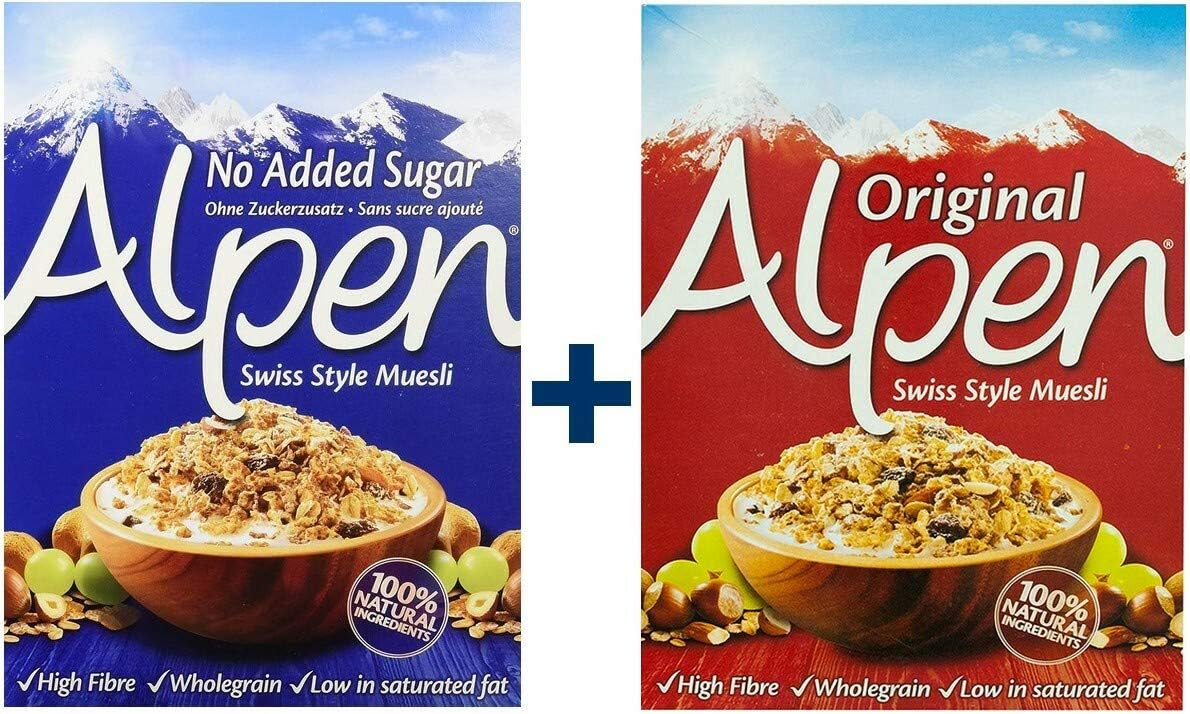 Weetabix Alpen Muesli Original 625g sans sucre 560g, lot de 2 (1x625g