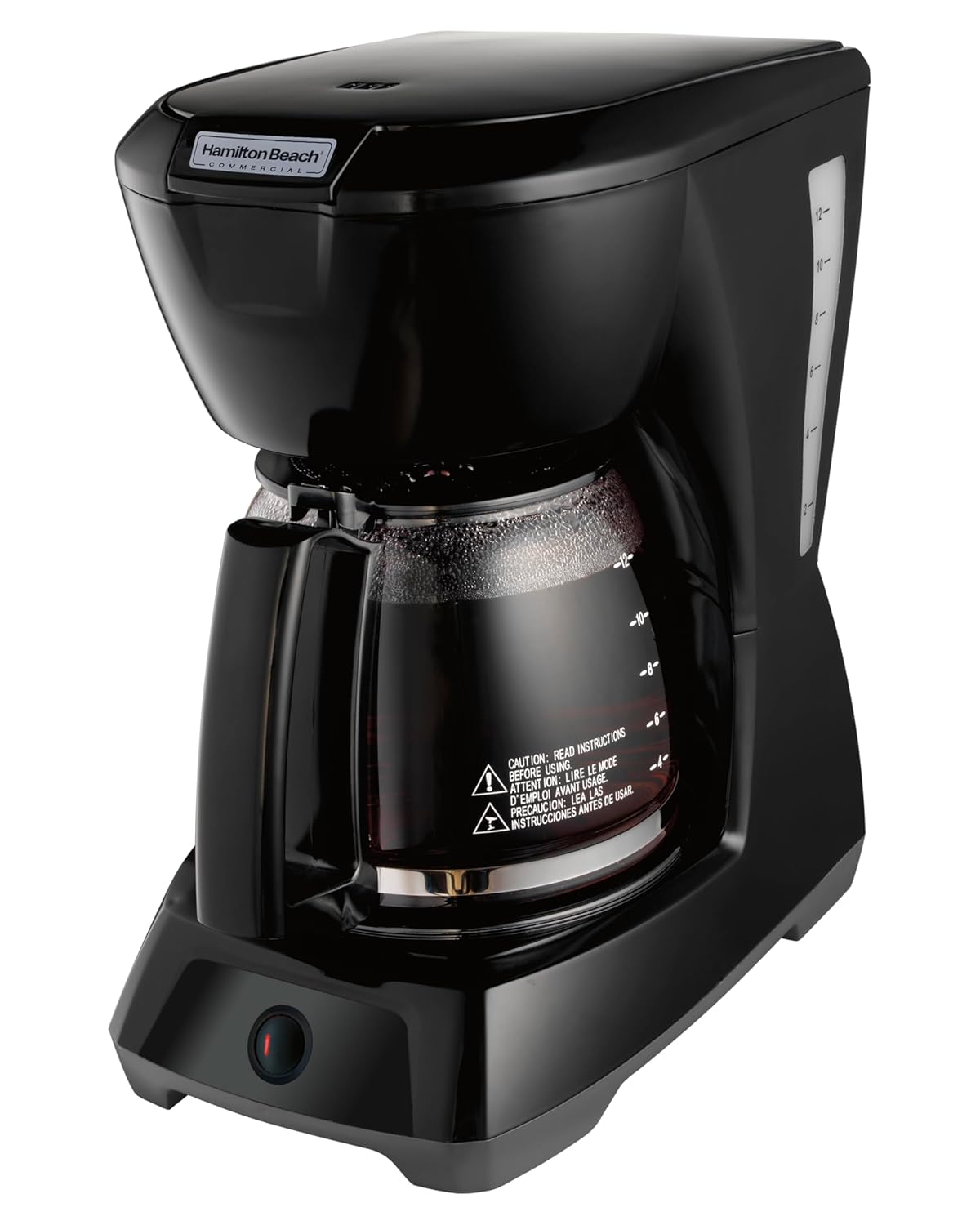 Hamilton Beach Commercial HDC1200 12 Cup Coffeemaker Black with Glass Carafe | Hospitality Rated