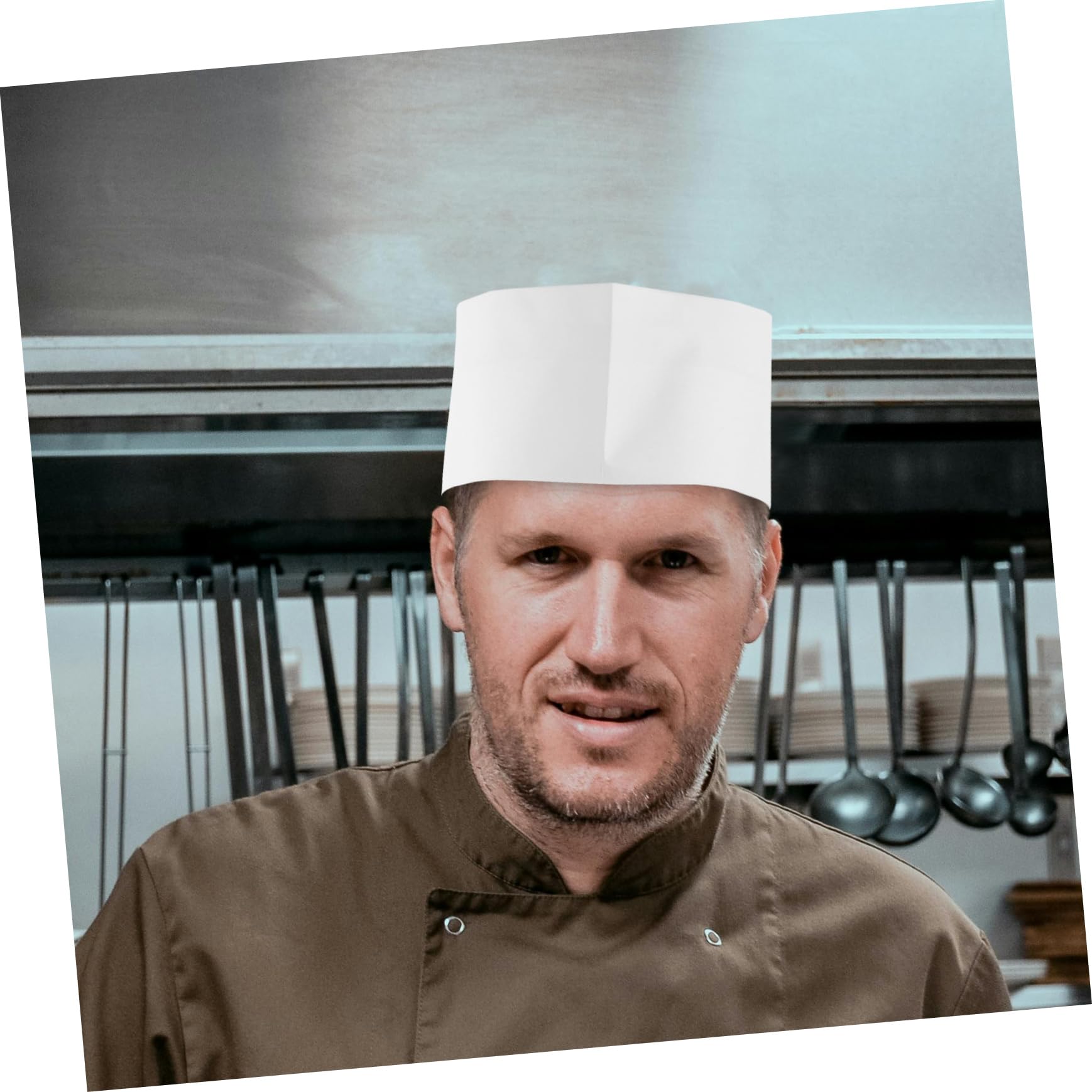 VANZACK 60 Piezas Gorros de Chef Desechables Unidades Unisex para Cocina Restaurantes Cafeterías y Fiestas Diseño Higiénico y Práctico