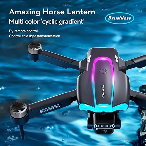 Miniatura 4 de FPV Drone con dos direcciones ESC Cámara sin escobillas Motor Drones 2.4G RC Quadcopter con luces LED frías, retención de altitud, evitación de