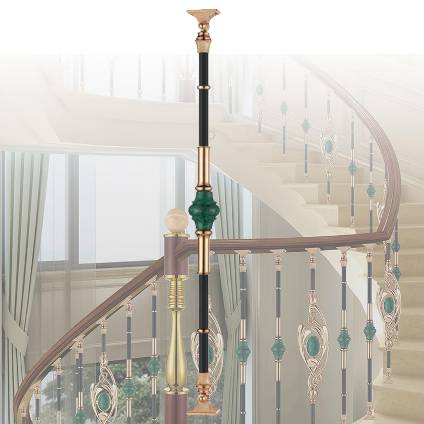 Balaustres de escalera ajustables para solucionar desniveles en barandillas interiores