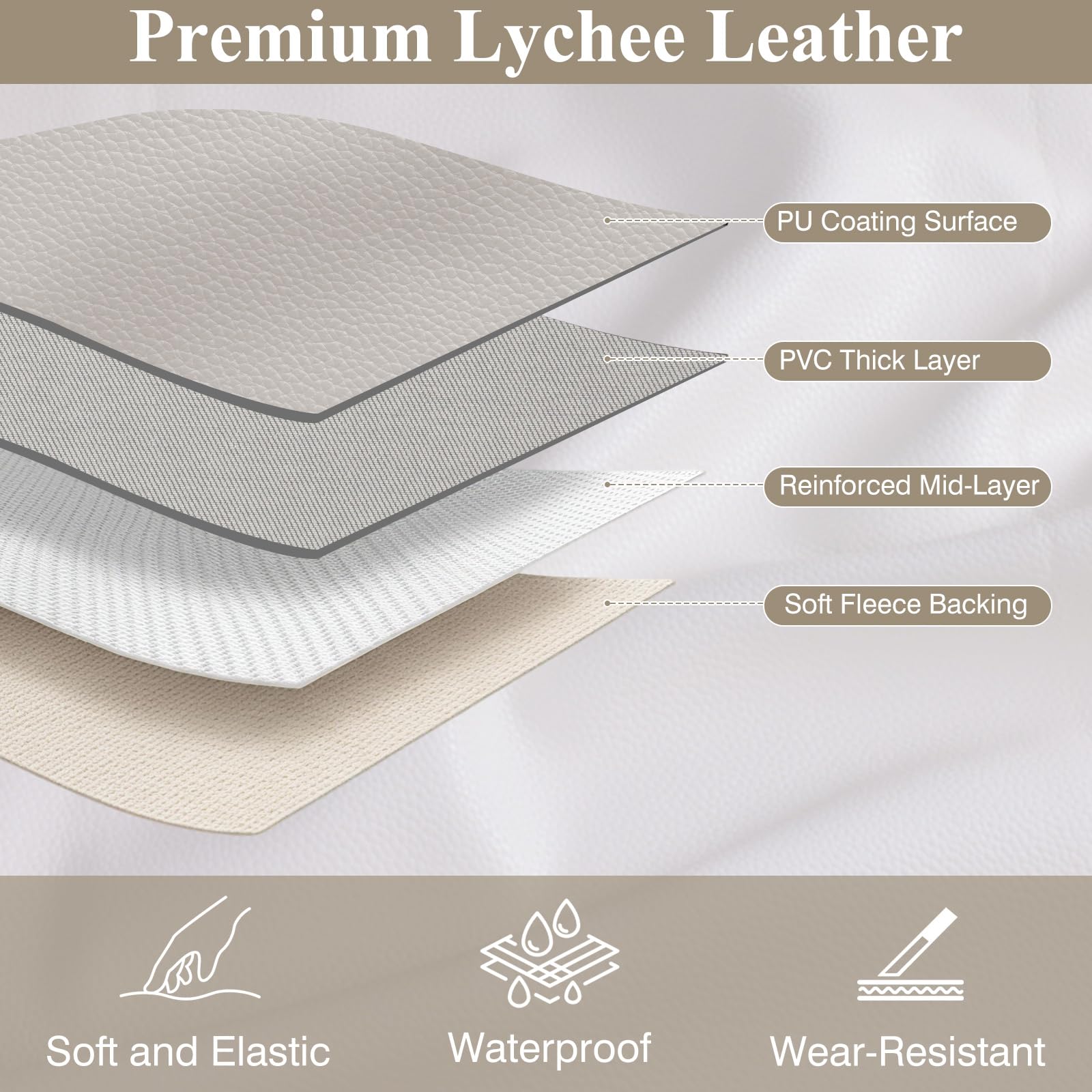The Yard - Tessuto spesso in finta pelle, larghezza 139,7 cm, larghezza 1,15 mm, spessore 1,15 mm, in morbida pelle sintetica, per tappezzeria, divani, borse, sedie, artigianato fai da te, 4,6 m