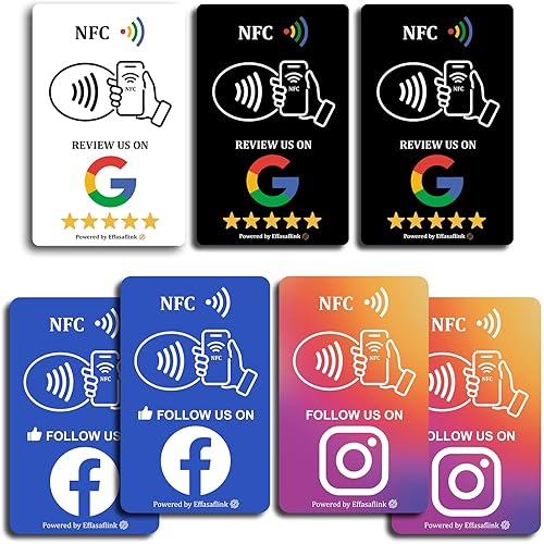 Google Review PVC Card, Google Review Tap Card + Follow
