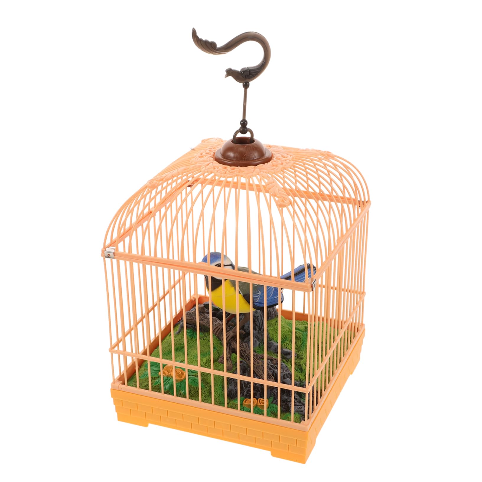 Juguete De Pájaro Realista y Eléctrico para Niños y Adultos, Mini Jaula con Sensor De Sonido, Movimiento Activado, Decoración Interactiva para Hogar y Entretenimiento Familiar
