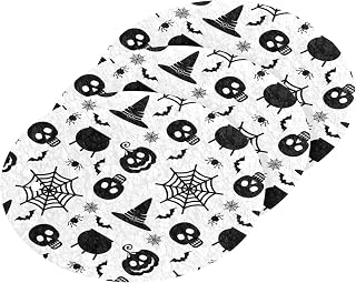 Scrub Sponge Halloween Spider Web Skull Kitchen Washing Dishes Cleaning Sponges Bats Witch Non Scratch Sponge for Dish Countertops Sinks Floors Showers Tile Sinks, 3 Pack