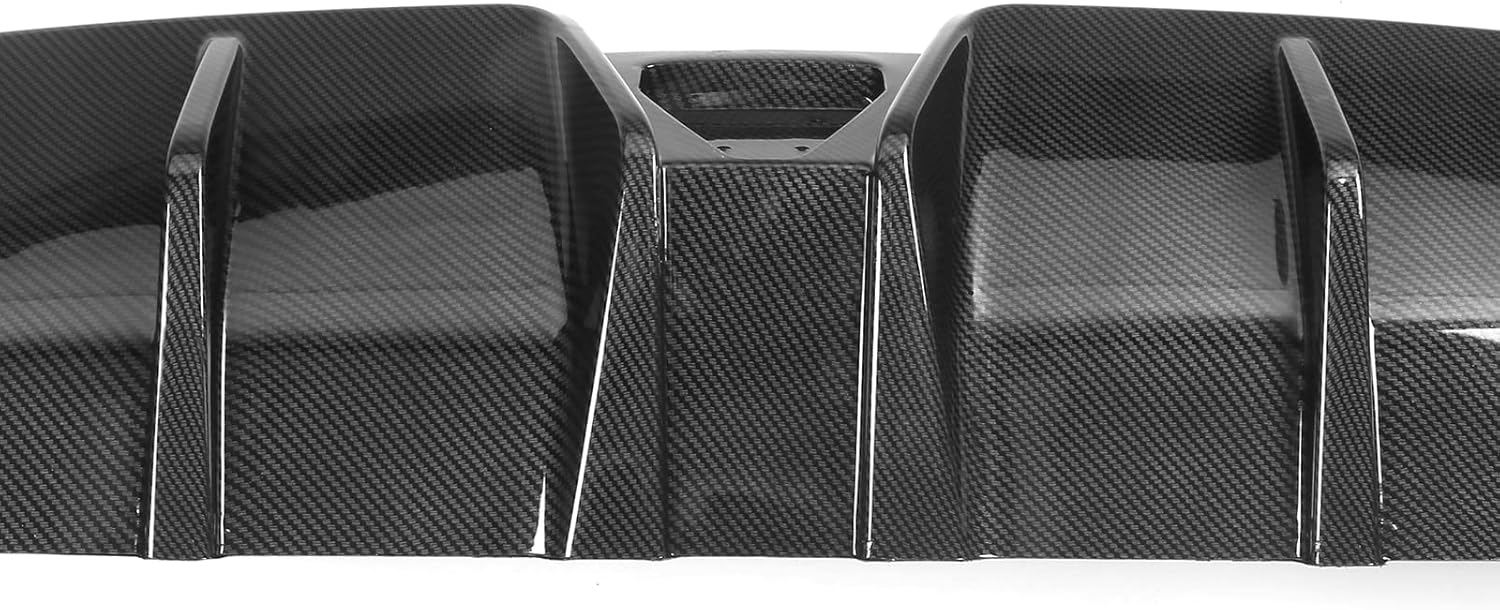 FREEMOTOR802 Rear Diffuser Fits 2022-2024 Honda Civic 11th Gen EX/Touring/Si Trims Sedan 4-Door, IKON Style Carbon Fiber Print Rear Bumper Diffuser Lip Added on Bodykit Replacement