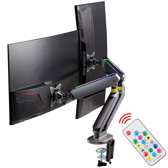 Buy AVLT RGB Lights Dual 13”32” Monitor Arm Desk Mount Builtin 179