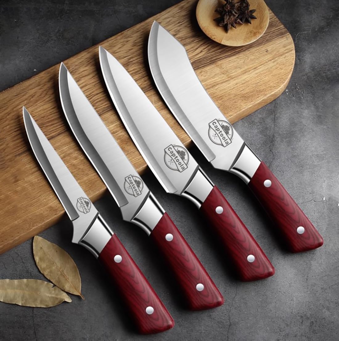 Chef Knife Cleaver Knife Japanese Professional Kitchen Knife Steel Sharp Chef Knife for Meat and Vegetable Chopping Knife (Set of 4) Chef Knife Cleaver Knife Japanese Professional Kitchen Knife Steel Sharp Chef Knife for Meat and Vegetable Chopping Knife (Set of 4)